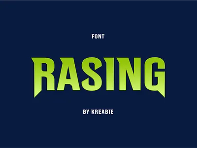 RASING - FONT bold font branding car font cool font design display font font heavy font illustration minimalist modern monogram race simple sport font strong font ui