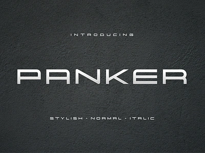 PANKER - FONT branding cool cool font design illustration minimalist modern modern font monogram otomotive font simple sport font strong font tech font ui wide font