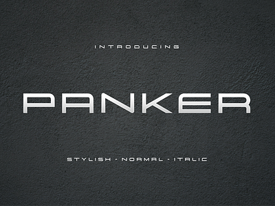 PANKER - FONT branding cool cool font design illustration minimalist modern modern font monogram otomotive font simple sport font strong font tech font ui wide font