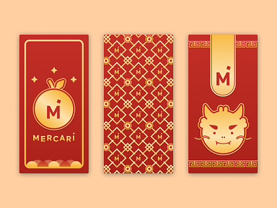 Lucky Red Envelopes chinese new year graphic design hongbao lunar new year red envelope vector drawing year of the dragon