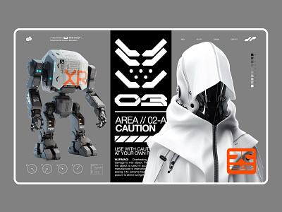 Design concept cyberpunk design graphic design land landig page landing minimalism robot ui