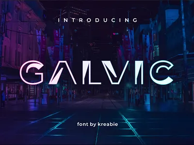 GALVIC - FONT animation branding cool design futuristic font graphic design illustration minimalist modern modern font monogram original font simple sport font tech font technology font ui unique font