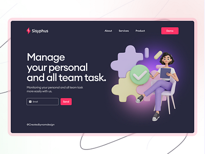 Sisyphus - SaaS product landing page design figma design figma webiste homepage landing page design product landing page saas landing page saas product uiux design website design