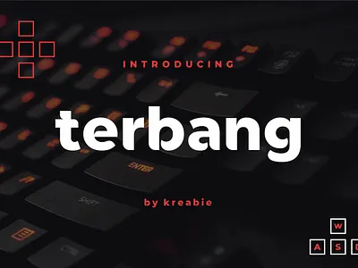 TERBANG - font black font bold bold font branding car font cool font design font heavy font illustration minimalist modern modern font monogram simple strong font tech font ui