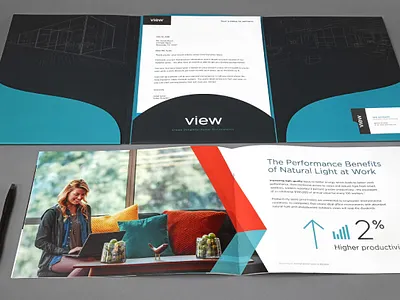 View Smart Glass Sales Promo Packet brochure graphic design leave behind sales packet sales promotion