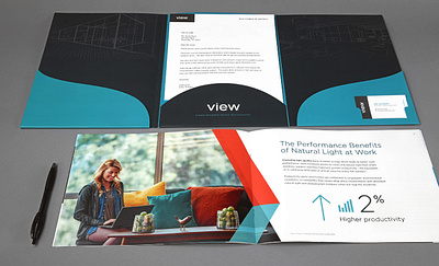 View Smart Glass Sales Promo Packet brochure graphic design leave behind sales packet sales promotion