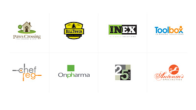 Various Client Logos branding graphic design logos typography