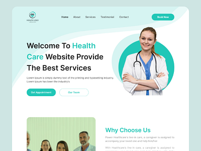 Medical Health Care Website Design company website design figma uiux figma website landing page landing page design ui ui ux design web web design web ui ux website website design