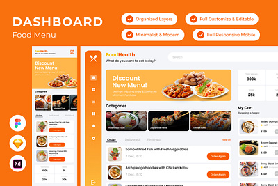 FoodHealth - Food Menu Dashboard V1 user