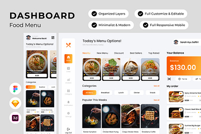 FoodHealth - Food Menu Dashboard V2 user