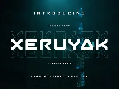 XERUYAK - FONT best font bold branding cool design font futuristic futuristic font great font illustration modern modern font monogram simple square tech tech font technology