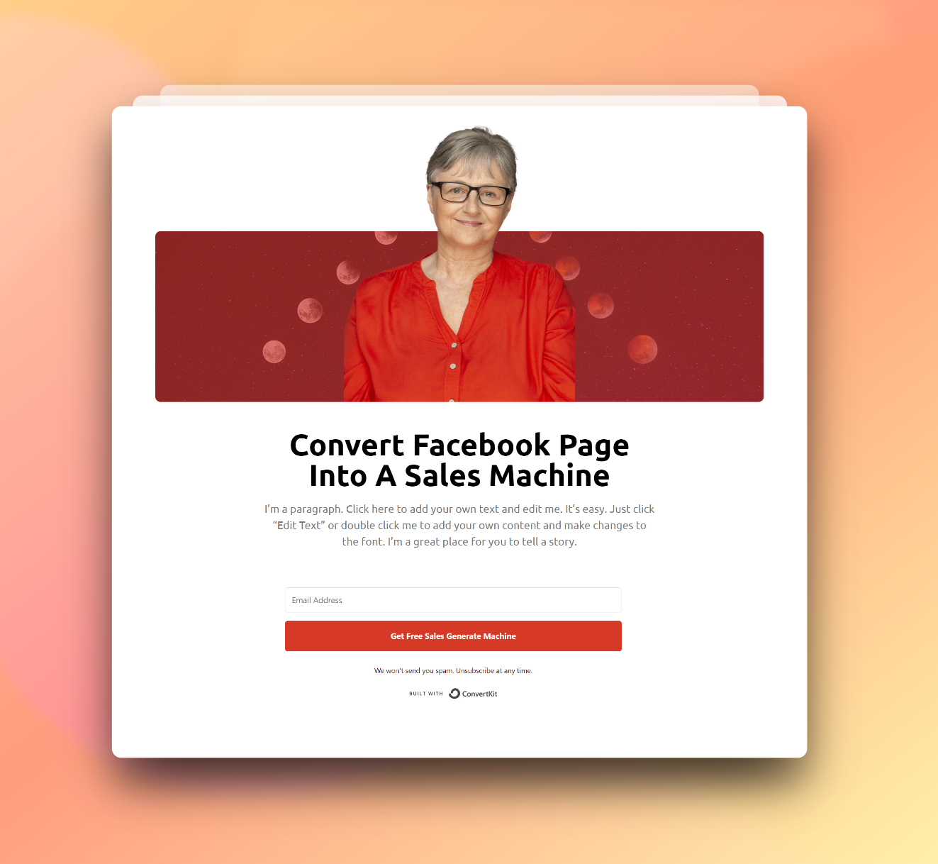 Squeeze Landing Page V8 branding design elementor elementor landing page elementor template landing page mc design mc starter mc template template ui ux web design