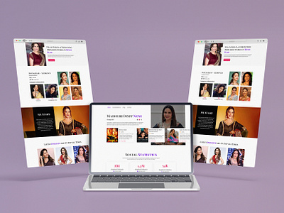 Celebrity Landing Page Design actor audience banner blogger celebrity ceremony character creative creator famous female header homepage infographic landing landing page model modern woman young