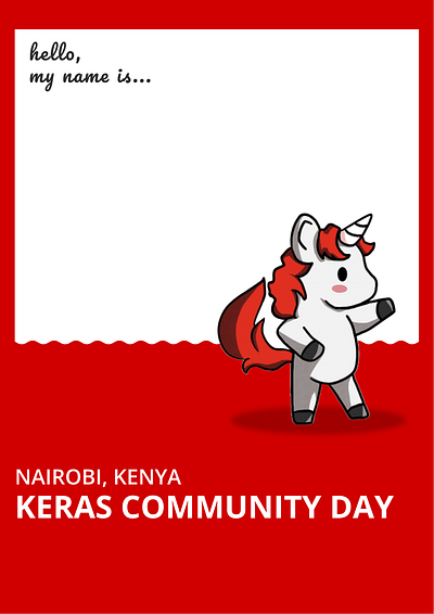 Keras Community Day Name Tags branding graphic design