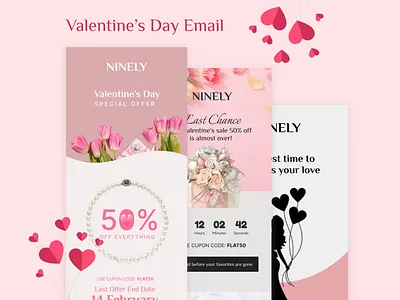 VALENTINE’S DAY EMAIL DESIGN abandoned cart ecommerce email email design email marketing email template emaildesign innovix newsletter valentines day email design