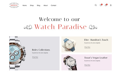 Watch.co: An e-commerce site for buying luxurious watches animation branding design ecommerce landingpage marketingsite microinteractions product typography ui uidesign ux webdesign websitedesign