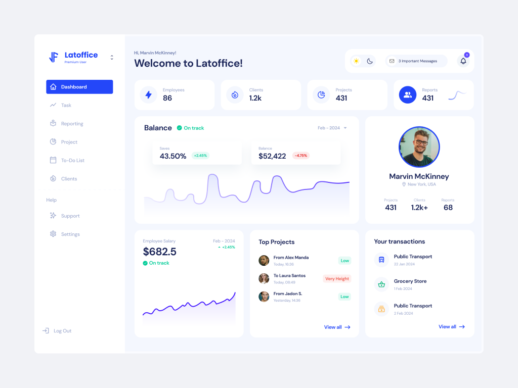 Latoffice Dasboard dasboard graphic design product designer ui