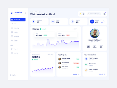 Latoffice Dasboard dasboard graphic design product designer ui