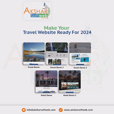 Make your Travel Website ready for 2024.. aksharsoftwebofficial demo dribbble dribbblepost dribbblevideo traveltheme travelwebsite webdevelopment website websitedesign