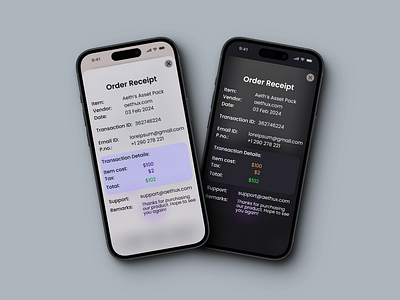Day 17 - Order Receipt app dailyui design ui ui design ux ux design