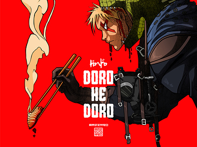 Dorohedoro anime biopunk cover art crocodile dark fantasy demons dorohedoro fantasy graphic design horror illustration kaiman lizard madz4en magic manga monster mutant supernatural witch