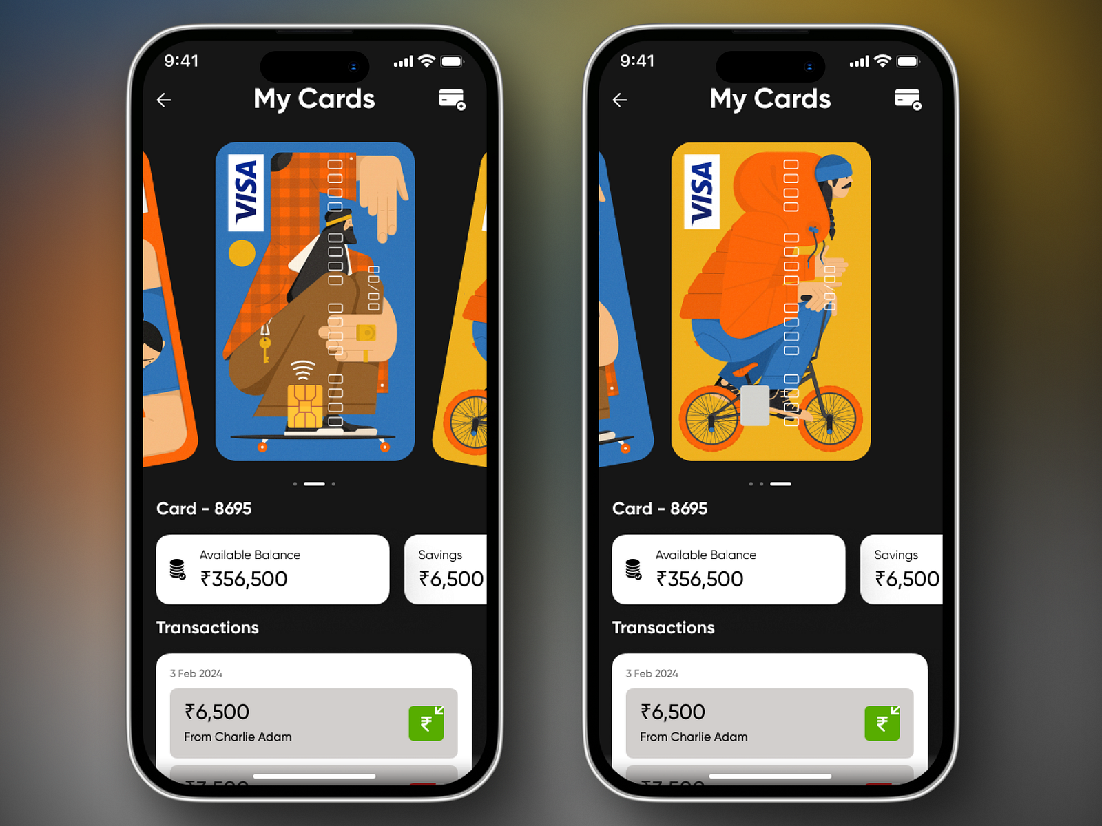 Card Carousel UI Design by Karthik Rao on Dribbble