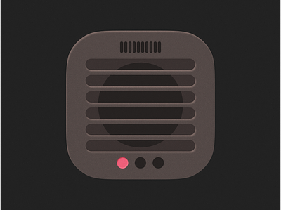 Radio. app appicon audio brand branding brown button icon icons ios logo macos music nodtalgia radio retro saas speaker