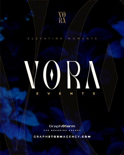 Logo Design - Vora Events elegant logo logo logoname logotype luxury logo wordmark