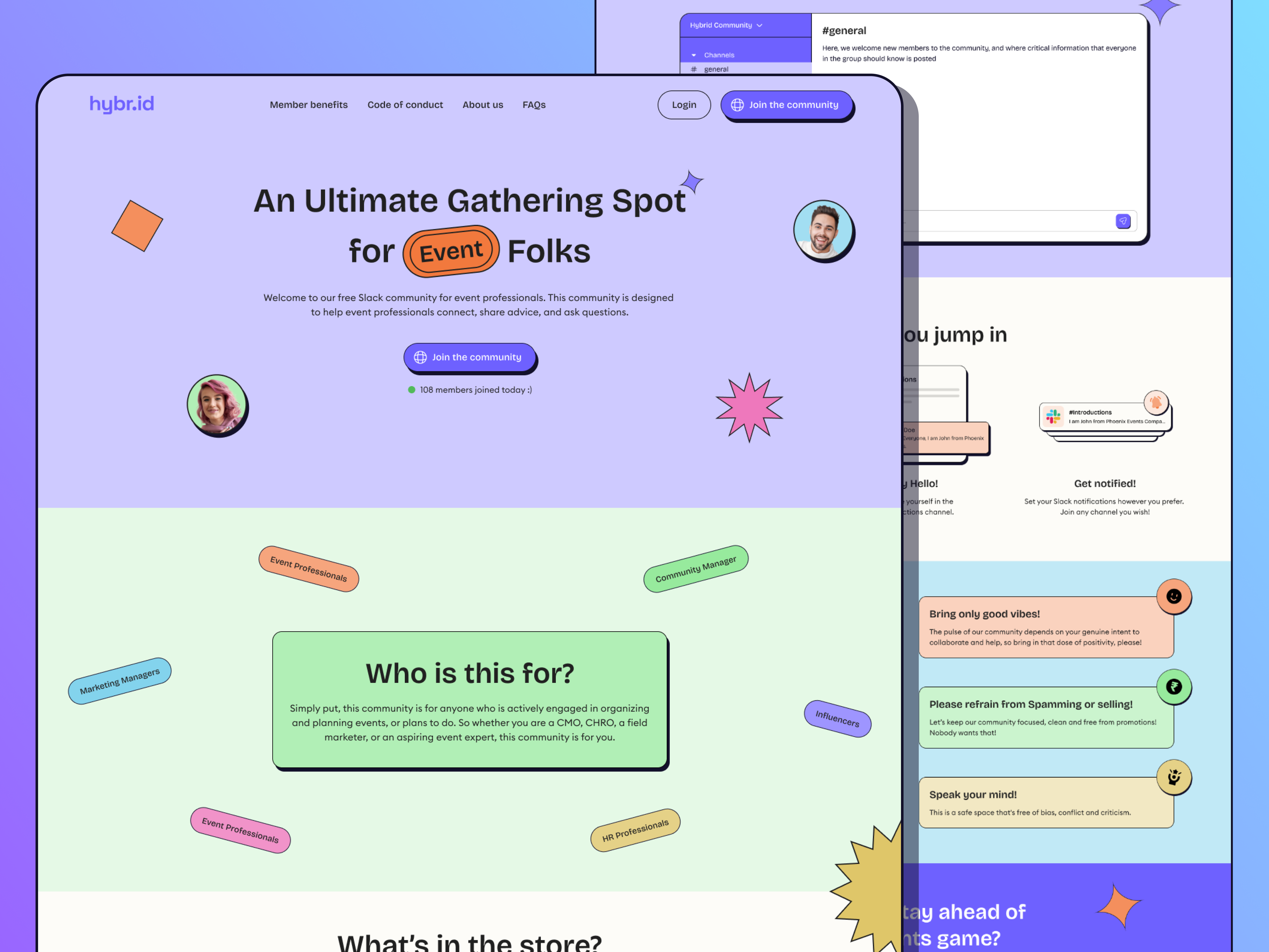 Hybr.id - Company Landing Page UI/UX design blue brutalism company website figma green landing page landing page design orange purple saas company saas landing page ui ui design ui ux ux design web web design website design