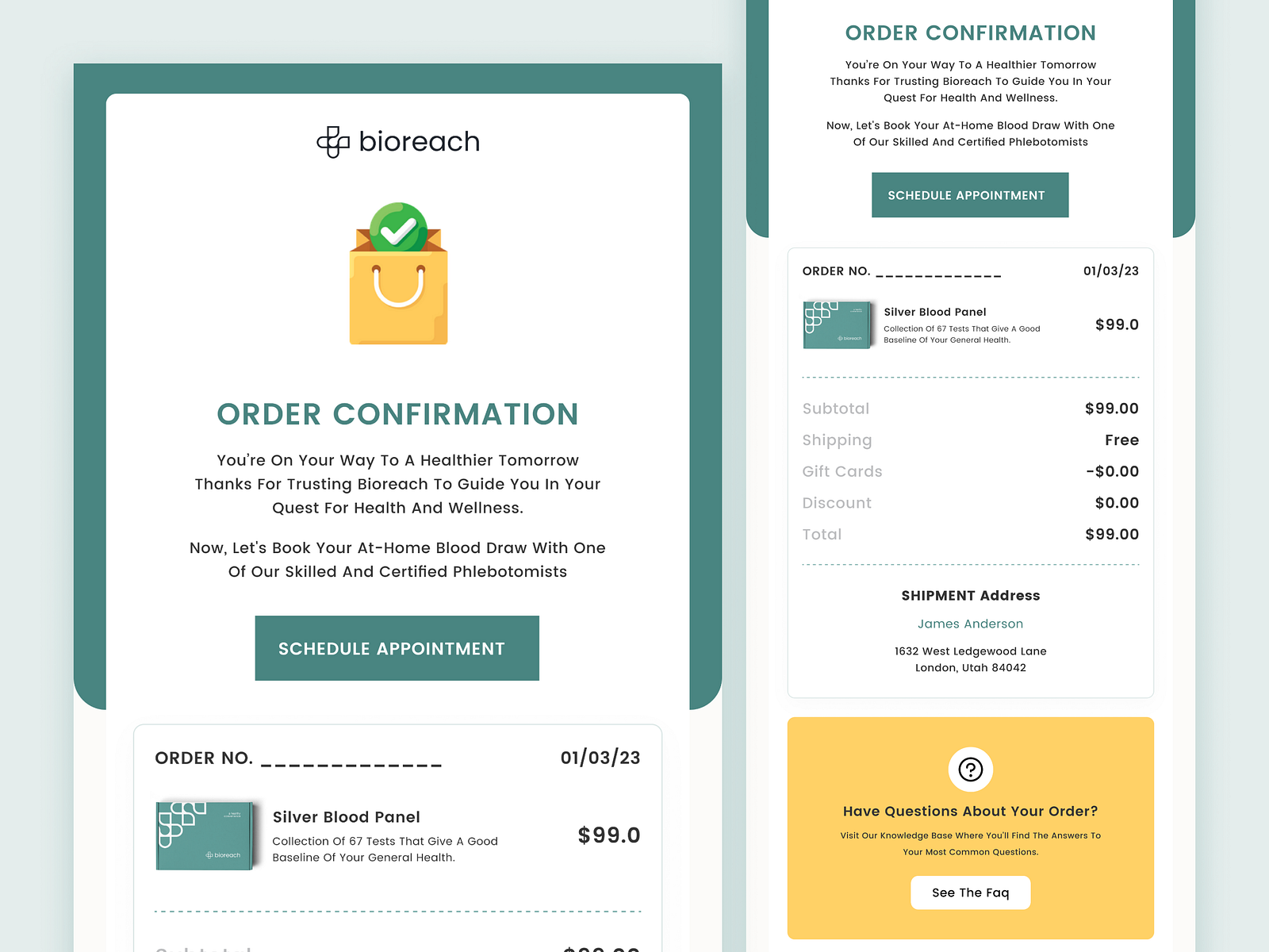 Order confirmation Email template Design by Rizwan Ali on Dribbble
