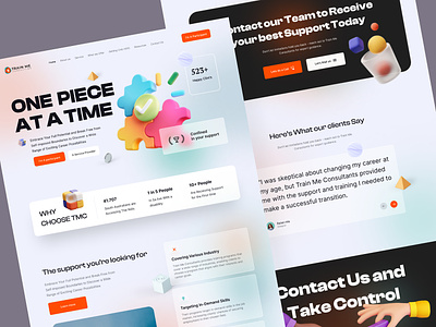 Mind consulting landing page coach coaching landing page figma website landing page mind peace online coaching website design
