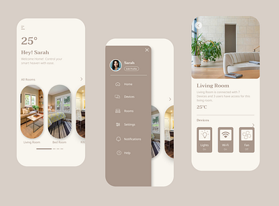 HomeHub : Seamless Living, Intuitive Control branding figmadesign smarthome smarthomeui ui uidesign uxdesign