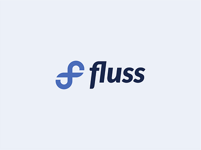 Fluss - Designed by Ascendo™ Team abstractlogo branding brandmark clean logo design dynamic entrepreneurship fluss graphic design infinite letter f logo logo inspiration loop recycling silicon valley startup sustainability water water purification