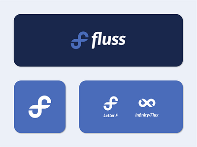 Fluss - Designed by Ascendo™ Team abstractlogo branding brandmark design entrepreneurship fluss flux graphic design infinite letter f logo logo inspiration pure water recycling silicon valley startup sustainability water water drop water purification