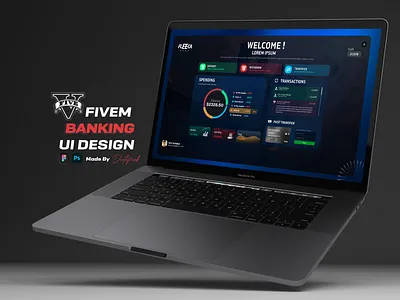 Banking UI System for GTA V brand design figma grand theft auto graphic design gta roleplay rp ui ux v