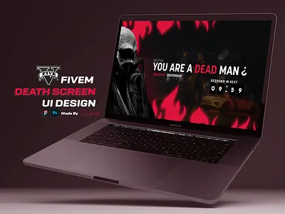 Death Screen System for GTA V branding design figma grand theft auto graphic design gta illustration roleplay ui ux