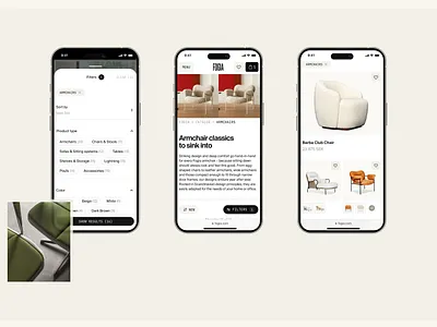 Fogia furniture mobile e-commerce e commerce furniture interior mobile website