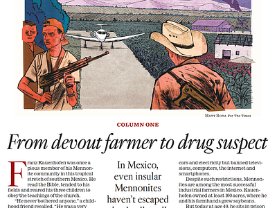 Matt Rota for the Los Angeles Times cartel editorial illustration illustration illustrationart illustrationartist illustrationzone illustrationzone artists illustrator ink los angeles times matt rota mexican cartel mexico news traditional art watercolor
