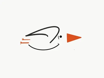Seagull illustration logo vector