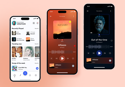 SPELAY - Music Mobile App app desgin design mobileapp mobileui music music player play playlist song spotify uiux youtube music