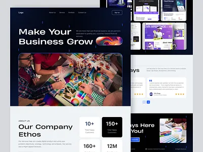 Digital Agency Landing Page agency business business landing page creative creative agency digital home page landing page smart agency studio ui uiux wbsite ui ux design web design web interface web page website design