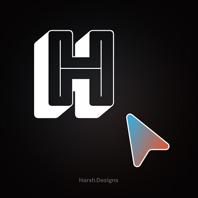 Name Icon 'H' 2023 2024 3d branding graphic design logo ui