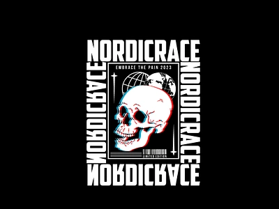 Shirt designs for Nordic Race. apparel design graphic design illustration poster skull typography vector