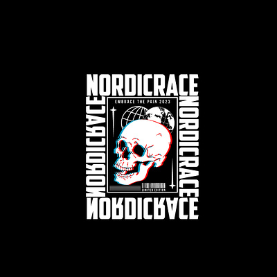 Shirt designs for Nordic Race. apparel design graphic design illustration poster skull typography vector