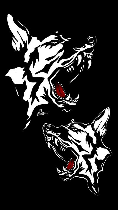 German Shepards black and white design dog drawing german german shepard graphic design red shepard tattoo wolf