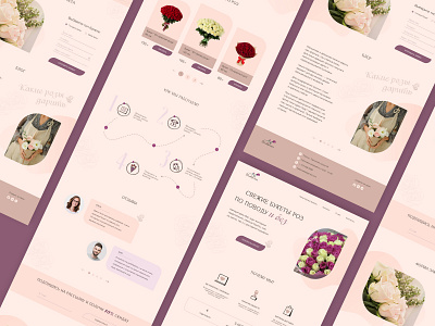 Landing Page of flower shop flowers landing page ui