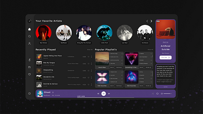Music Player Desktop Design design desktop figma music musicplayer ui uiux