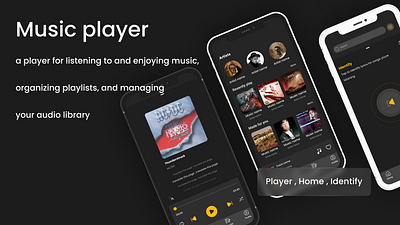 Music player 3d account ai androiddesign animation appdesign branding design figma graphic design logo mobile motion graphics music player ui ux webapp