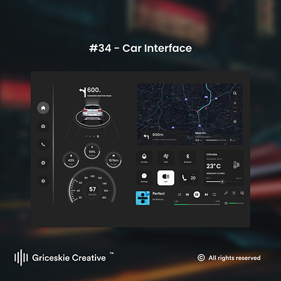 Daily Ui 34 - Car Interface behance dribbble figma ui ux