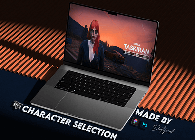 Character Selection System for GTA V branding design figma grand theft auto graphic design gta illustration logo roleplay ui ux